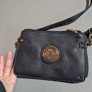 Black Leather Crossbody Bag